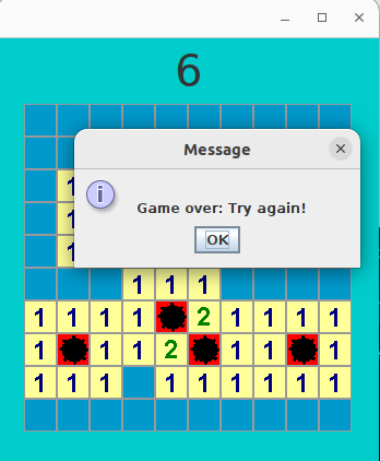 Minesweeper game screenshot